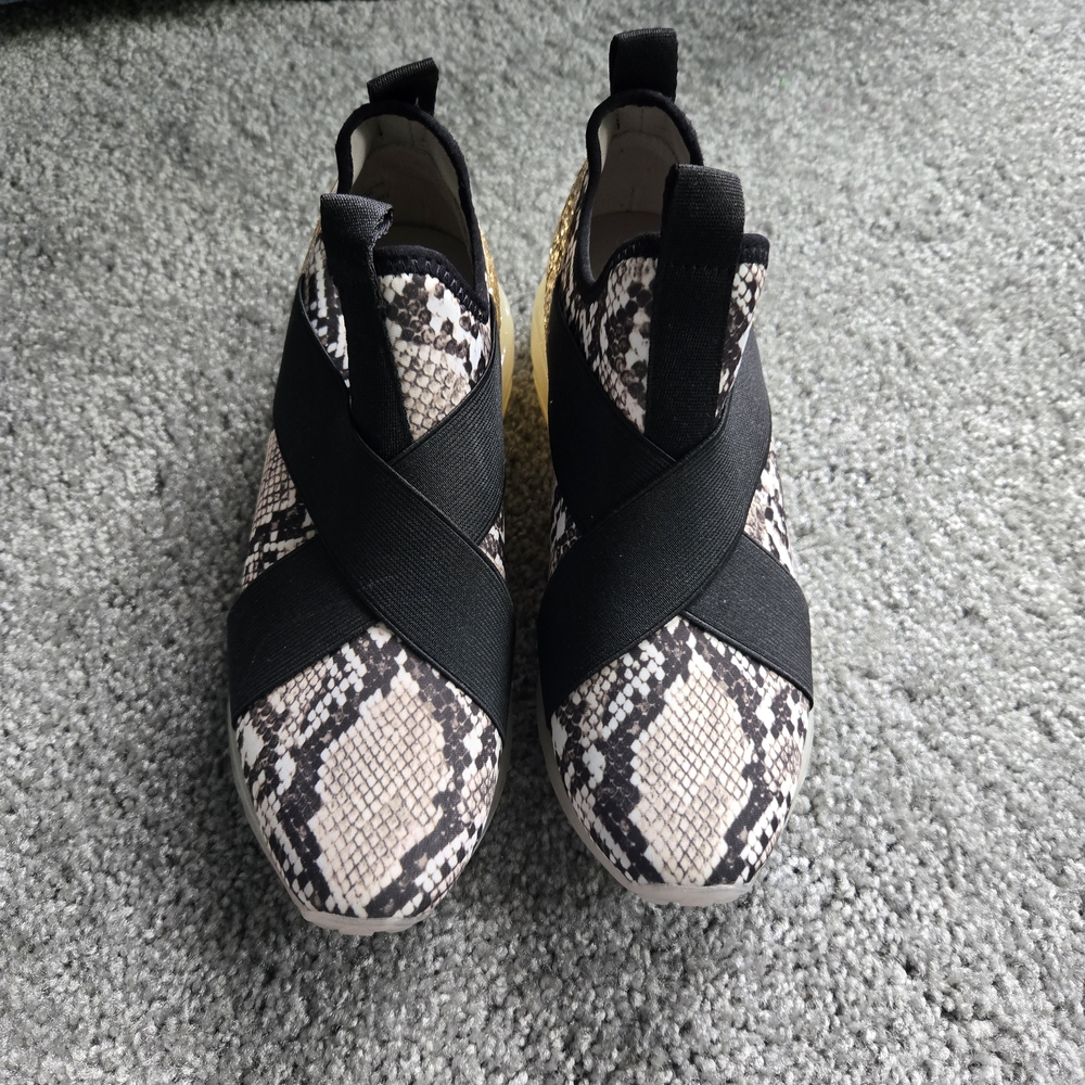 Snakeskin Pattern Slip-On Sneakers